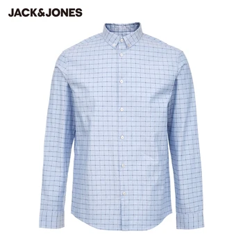 JackJones Homens Algodão, Marcada Regular fit Business Casual Camisa de manga comprida|220105572