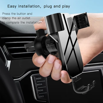 CMAOS Carro Titular do Telefone para o Carro de Ventilação de Ar / CD Slot de Montagem de Telefone de Suporte Stand para iPhone Samsung Metal Gravidade do Telefone Móvel