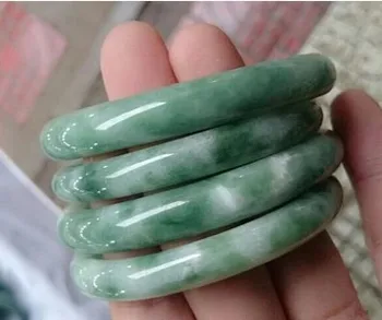 Natural Verde Jade da Pulseira Da Mão-Carved Finas Jóias Charme Acessórios de Moda para Homens, Mulheres Rodada da Pulseira