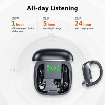MD03 TWS Fones de ouvido sem Fio Impermeável do Esporte Ouvido do gancho Auricular Bluetooth Funciona Em Todos os Smartphones Com Microfone Música de Fone de ouvido