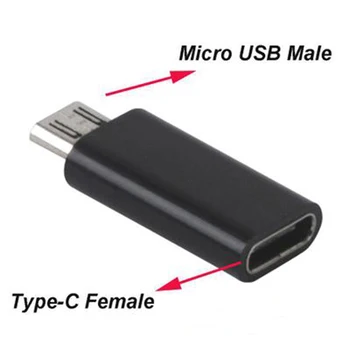 Tipo C Fêmea para Micro USB Macho Conector do Adaptador Conversor Android Para o Samsung C5K8