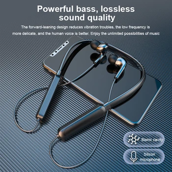 Decote BT-71 Bluetooth 5.1 In-ear sem Fio de Esportes Fones de ouvido no Pescoço Pendurado Fone de ouvido hi-fi de Baixo de Redução de Ruído do Fone de ouvido