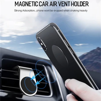 Magnético Carro Titular do Telefone para o iPhone 12 11 X Samsung Xiaomi Carro de Ventilação de Ar Ímã Ficar no GPS do Carro do Monte do Telefone Móvel Stand