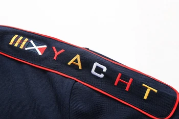 TACE e SHARK-Polo Camisa de homens 2020 novo manga Longa de moda, conforto bordados de algodão cavalheiro Business Casual zíper frete grátis