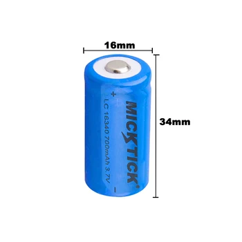 10PCS CR123A 16340 3.7 V bateria de Lítio recarregável de íon de lítio as Baterias CR 123A CR17345 cr123a 16340 para Caneta Laser Lanterna LED