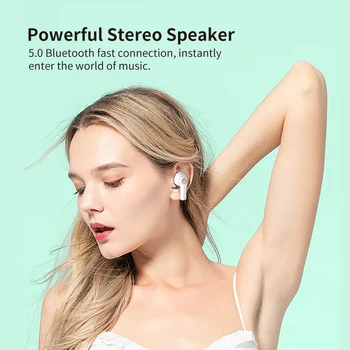 TWS Pro sem Fio Bluetooth-campatible 5.0 Fones de ouvido Hifi Stereo Esportes Impermeável Fones auriculares Com Microfone
