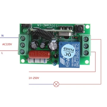 2 Chaves ON/OFF do Controle Remoto sem Fio de Luz do Interruptor do Relé de Saída AC220V Módulo Receptor Transmissor de Frequência de 433MHZ