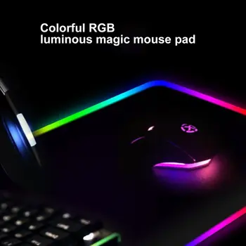 1 pcs Colorido RGB luminosa Symphony tapete de rato Gaming mouse pad Colorido RGB Gaming Mouse Pad Grande Mouse Pad