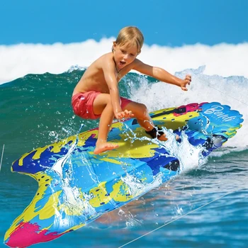 Inflável Prancha De Verão De Natação Colchão Flutuante Cama Adultos Garoto De Brinquedo, Cor Sólida Bóia Kicboard Mar Seguro De Surf Board