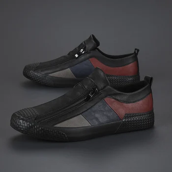 Homens Vulcanizada Sapatos Primavera/Outono Designer de Sapatilhas Respirável Homens Sapatos Sapatos de Sola Macia Confortável e Casual Sapatos Flats