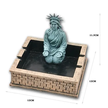 Estátua Da Liberdade parede de tijolos cinzeiro resina artesanato e do mobiliário de artigos