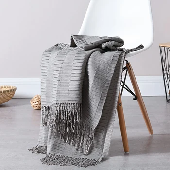 Malha de Lã, um Cobertor para a cama com Borla Manta Cobertor Malha pedaços de Mantas de Sofá Xadrez Decoração de Natal para Casa