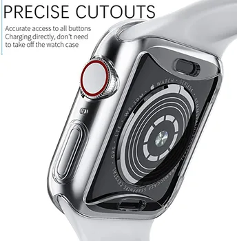 Protetor Para Apple Relógio 6 SE o Caso de Acessórios Protetor de Tela Macia TPU Cover For Applewatch 5 4 3 2 1 44mm 42mm 38mm 40mm
