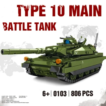 Série Militar Leclerc Tanque Principal De Batalha Blocos De Construção Kit 10 Tipo Tanque Principal De Batalha Do Exército De Figuras Tijolos Brinquedos De Presente Para As Crianças