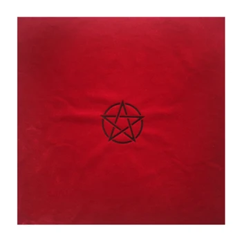 50×50cm Pentagramas Tarôs Cartão de Toalha de Veludo Bruxa Adivinhação toalha do Altar Jogos de Tabuleiro Runas Oracle Cartão de Almofada