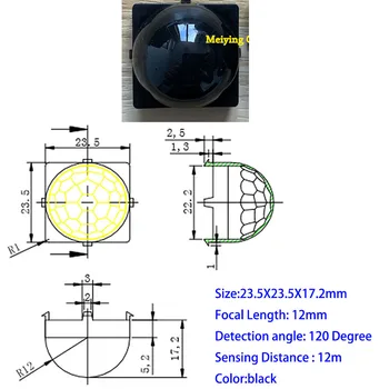 1pcs PIR Optical Fresnel lens for Human Body Pyroelectric infrared Sensing Sensor