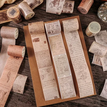 Vintage Carta Bilhete Poema Washi Papel Autocolante DIY Diário de Revista de Decoração, Etiqueta adesiva Álbum de Scrapbooking