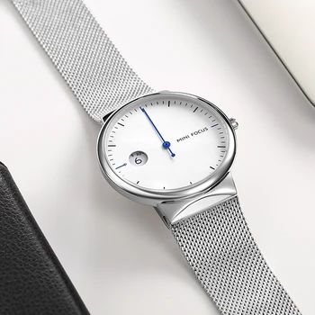 MINI-FOCO Simples Relógio de Quartzo para Mulheres Senhoras Relógios de Marca Top de Luxo relógio de Pulso Pulseira de Malha Impermeável relógio feminino Novo