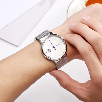 MINI-FOCO Simples Relógio de Quartzo para Mulheres Senhoras Relógios de Marca Top de Luxo relógio de Pulso Pulseira de Malha Impermeável relógio feminino Novo