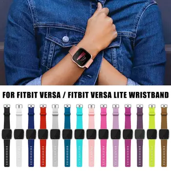 Para Fitbit Versa Fitbit Versa Lite Smartwatch Silicone Macio Clássico Pulseira De Faixa De Relógio Pulseira De Desporto De Borracha De Pulseira Pulso
