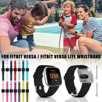 Para Fitbit Versa Fitbit Versa Lite Smartwatch Silicone Macio Clássico Pulseira De Faixa De Relógio Pulseira De Desporto De Borracha De Pulseira Pulso