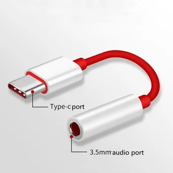 USB-C Conversor de Música Cabo 6T 7 Pro usb Tipo C Para Fone de ouvido 3,5 milímetros Jack Adaptador de Áudio Aux Para um plus 1+ 7T 7T Pro 3 3T 5 5T