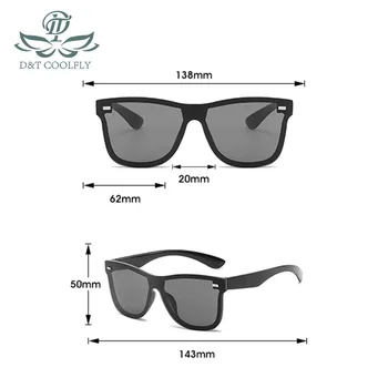 D&T Novo Óculos de sol da forma de Uma peça Tendência Personalidade de Óculos de Marca Design de Protecção Reflexiva Frameless Sunglassess UV400