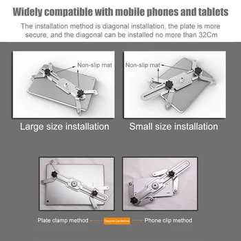 Universal 7.9-12 polegadas Tablet Parede da Montagem do Suporte da Liga de Alumínio de Rotação 360 Suporte para o iPad 2 Ar 1 forHuawei