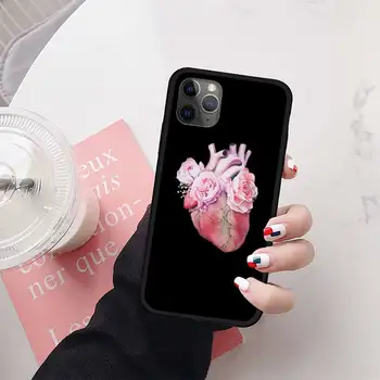 Médico de órgão humano coração de Telefone de Caso para o iPhone 11 12 mini pro XS MAX 8 7 6 6S Plus X 5S SE DE 2020 XR