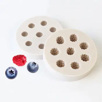 3D de Mirtilo e Framboesa de Silicone Bolo Fondant de Moldes de Decoração do Bolo de Ferramentas de Sabão Molde de massa Folhada de Chocolate Ferramenta de Ferramentas de Cozinha Quente da Venda