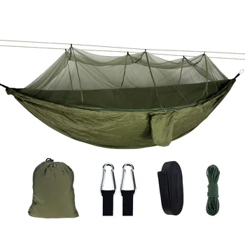 Acampamento Rede Com mosquiteiro Portátil Dobrável Suspensão Cama de 300 kg de Peso do Rolamento Para o Acampamento de Dormir Acessórios