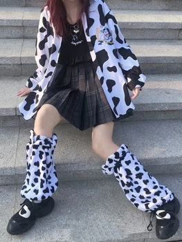 Polainas de Vaca tubo de meias aluno pilha estilo pé de meia de Harajuku estilo JK emagrecimento perna mais quentes lolita macio menina peluda polainas