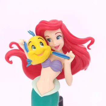Disney Q Posket Princesa Brinquedos Ariel Pequena Sereia Bonecas 13-22 cm Pvc Figura de Ação do Modelo de Boneca de Brinquedo Decoração do Bolo de Presente Para Criança