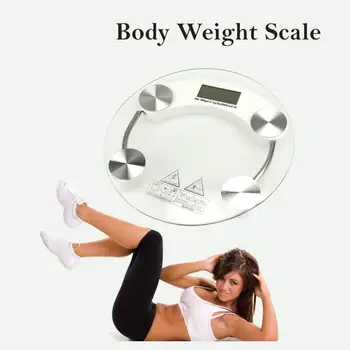 1pcs Balança Pessoal Digital Vidro Temperado de Banheiro Eletrônica com a Saúde do Corpo Escala de peso Lb/Kg Duráveis de Qualidade Superior HWC