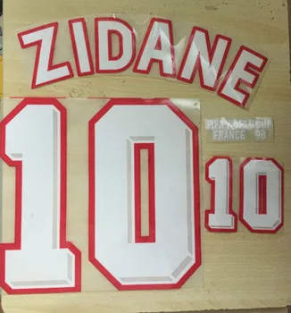1998 Zidane Nameset Henry Nome E Número De Veludo Senti Lextra Zidace Impressão E 1998 Partida Final De Detalhes Do Patch