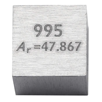 99,5% De Pureza Alta De Titânio Cubo De Ti Bloco De Metal Esculpido Elemento Da Tabela Periódica Classe De Coleção De Ferramentas De Ensino De Suprimentos