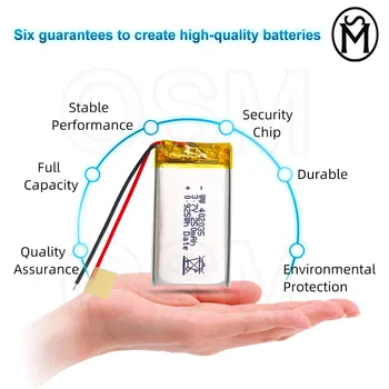 OSM1or2or4 Bateria Recarregável Modelo 402035 de 250 mah de Longa duração 500times adequado para produtos Eletrônicos e produtos Digitais