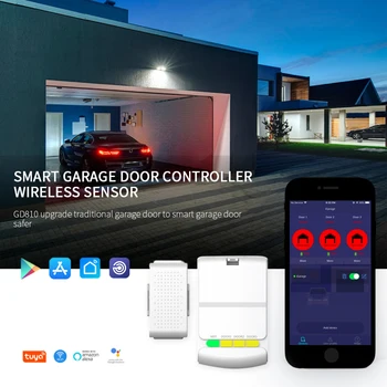 Sensor da Porta da garagem Abridor de Controlador de wi-Fi Mudar Amazon Alexa Eco Inicial do Google DIY Tuya Vida Inteligente Witgarage App Alerta