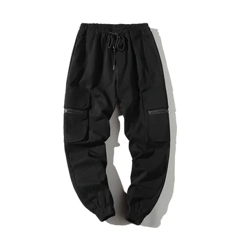 Streetwear casual corredores de homens 2021 primavera homem de calças cargo hip hop de algodão do tornozelo-comprimento de harém calças de jogging homens