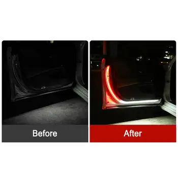 4PCS 120cm Para a Noite Colorido Luz de Tira 12V RGB LED Porta do Carro Luzes de Auto de Tira Flexível Lâmpadas Estroboscópicas Aviso de Gerador de Luz