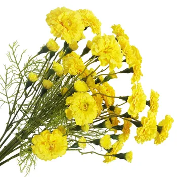 6Pcs Estilo Nórdico com Flores Artificiais Casa de Simulação Marigold Marguerite Casa Acessório de Decoração