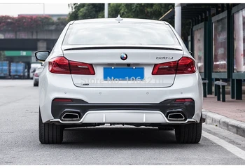 Para a BMW G30 G31 Novo Série 5 530i 540i 2017 2018 Plástico ABS pára-choques Traseiro com Difusor pára-choques Lip spoiler Protetor de Estilo Carro