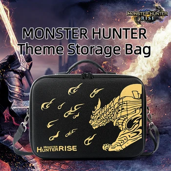 Monster Hunter Aumento Saco de Armazenamento para Nintendo Interruptor / Comutador Lite Viajar Carregando Hard Case para NS de Console Acessórios Organizador