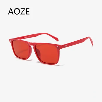 AOZE 2021 Moda Vintage praça de Arroz prego Óculos de sol dos Homens/Mulheres do Vintage da Marca do Designer Praça Óculos de Sol com Tons Femininos UV400