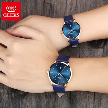 OLEVS senhoras relógio de moda casual em couro ladies watch luxo senhoras quartzo relógio de marca ultra-fino relógio boutique presente