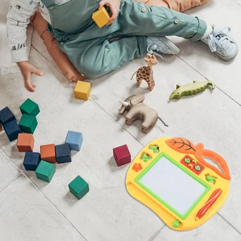 Magic Slate Cor de Pequeno Formato com Carimbos e Brinquedos de Menina e de Menino de 18 Meses, Mini-Jogos para Bebês e Crianças de 2 e 3 Anos - C