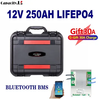 12V 250AH Lifepo4 bateria 150AH 120ah RV solar e Motor de Lítio de Fosfato de Ferro de Acampamento ao ar livre impermeável