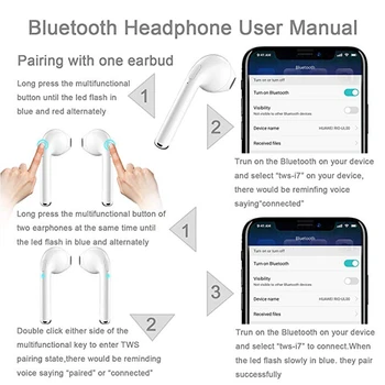 I7s tws Fones de ouvido Bluetooth 5.0 Fones de ouvido Fones de ouvido sem Fio Estéreo de Baixo Fones De ouvido Sport Impermeável frete grátis Fone de ouvido