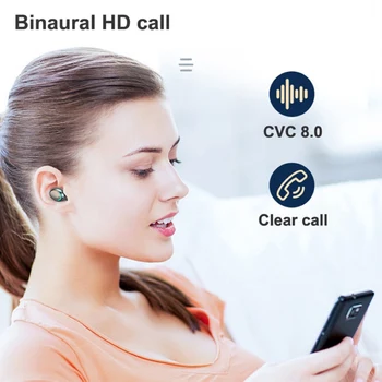 TWS F9-5C sem Fio de Fone de ouvido Estéreo Esporte Fone de ouvido Bluetooth Toque Mini Fones de ouvido de Baixo Fone de ouvido