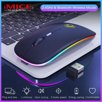1600DPI Óptico USB Mouse de Computador sem Fio De 2,4 G Receptor 4Keys Super Slim Mouse Recarregável Com LED de Luz Mouse Para PC Portátil